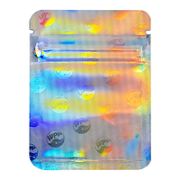 Sachet refermable personnalisé anti-enfants Doypack 3.5g 7g 14g Holographique pour bonbons, pochette Mylar Ziplock à fond plat