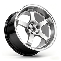 Rines Deportivos Deep Dish Lip ROC GT Racing Flow Formed de Aleación 6061, ET 20mm, 15-18 Pulgadas, 4x100 5x114.3 para Autos USDM