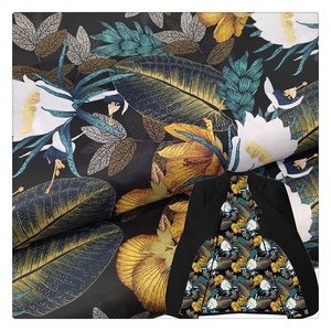 Envío Rápido, Forro Estampado Elegante con Diseño de Calavera y Flores, Estilo Antiguo, Forro para Traje de Hombre - Product Image 1