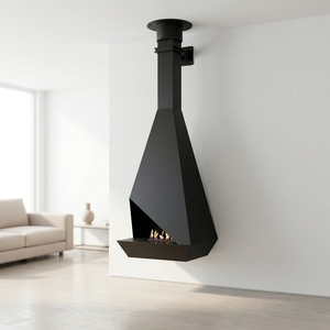 <span class=keywords><strong>Cheminée</strong></span> <span class=keywords><strong>suspendue</strong></span> au bioéthanol en acier moderne sur mesure, foyer à feu réel pour salon et cuisine, usage domestique - Product Image 1