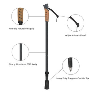 Bâtons <span class=keywords><strong>de</strong></span> <span class=keywords><strong>ski</strong></span> en gros à prix super abordable, manche en bois, corps en alliage d'aluminium, durables et légers - Product Image 4