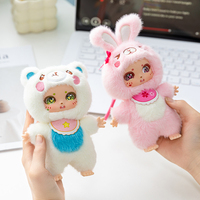 Poupée mignonne en peluche avec visage en vinyle jouets en peluche à la mode de la série de transformation poupée cadeaux d'anniversaire boîte aveugle jouets en peluche
