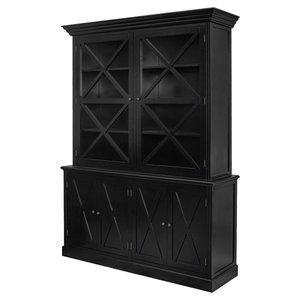 Vitrine personnalisable avec porte en verre - Buffet spacieux et armoire <span class=keywords><strong>de</strong></span> rangement pour salon et salle à manger - Meuble décoratif - Product Image 4