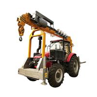 Fabrika fiyat 3 Ton 5 Ton kereste vinci Mini tekerlekli traktör vinç fiyatı toprak burgu