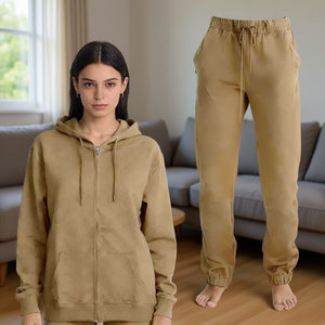 HDJ 2 Piece Set Tracksuit <b>Jogger</b> Suit <b>Oversized</b> Sweatshirt and Pants Loungewear Activewear H7021-6Sweatshirt+H7023-6Pants - Product Image 2
