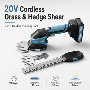 Tondeuse à gazon et <span class=keywords><strong>taille</strong></span>-haie électrique sans fil 20V, tondeuse à arbustes au lithium-ion pour jardin - Product Image 1