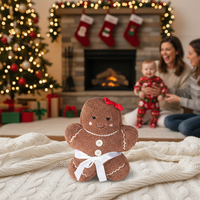 Peluche de Noël Mignonne en Forme d'Homme en Pain d'Épices, Poupée en Peluche Kawaii, Coussin Décoratif, Cadeau d'Anniversaire en Peluche, Cadeau de Noël