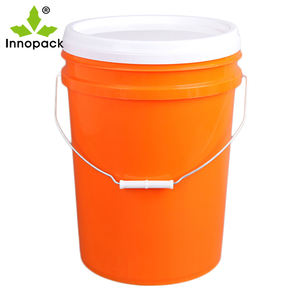 Seau à peinture avec impression professionnelle de logo personnalisé seaux en plastique 18L avec couvercle - Product Image 2