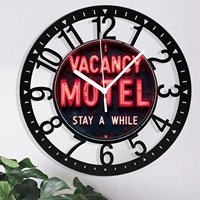 Jam Dinding Bulat Besi Artistik 25cm untuk Dekorasi Rumah dan Kantor