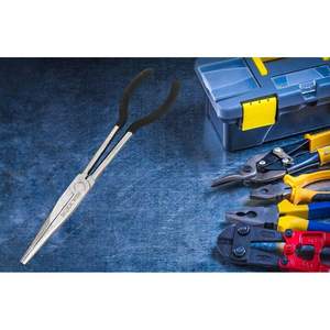 Juego de alicates de largo alcance Premium de 11 pulgadas, 1 pieza, punta de aguja larga recta, Material de acero de aleación diseñado para Técnicos Mecánicos - Product Image 5