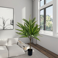 Árbol Artificial de Sansevieria, 2 Piezas, Estilo Nórdico, Decoración de Plantas de Polietileno, Graduación, Año Nuevo, Autorriego, Orificio de Drenaje, Decoración del Hogar