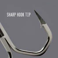 Hameçon triple en acier à haute teneur en carbone 5X Strong pour la pêche à la mouche et aux leurres, eau salée, poisson-chat, bar et truite - Tailles 12 #   à 5/0