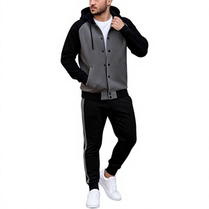 Conjunto Deportivo Moderno para Hombre, Sudadera Suave de Felpa y Pantalones a Juego para Entrenamiento, Viajes y Uso Diario Informal - Product Image 5