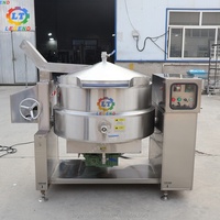 Mélangeur de cuisson industriel 50-600L |   Marmite à bouillir |   Marmite à double enveloppe inclinable automatique avec agitateur pour la production de sauces et de confitures