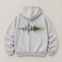 Sweat-shirt unisexe surdimensionné à épaules tombantes avec motif vague, impression DTG/DTF, personnalisable OEM, streetwear, marque privée