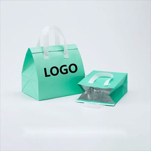 Sacs isothermes jetables non tissés personnalisables avec logo, doublure en aluminium, pour vente en gros, sacs de livraison et de transport de repas - Product Image 1