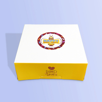 Boîtes à friandises en rouleaux de cannelle jaune biodégradables personnalisées Boîtes de boulangerie carrées