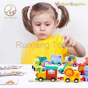 Vente en gros de puzzles en bois pour enfants avec 26 lettres de train, jouets éducatifs préscolaires - Product Image 5