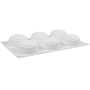 Molde de pastel de silicona de grado alimenticio de 6 cavidades con forma de <span class=keywords><strong>tornado</strong></span> Molde de chocolate de silicona 3D - Product Image 4