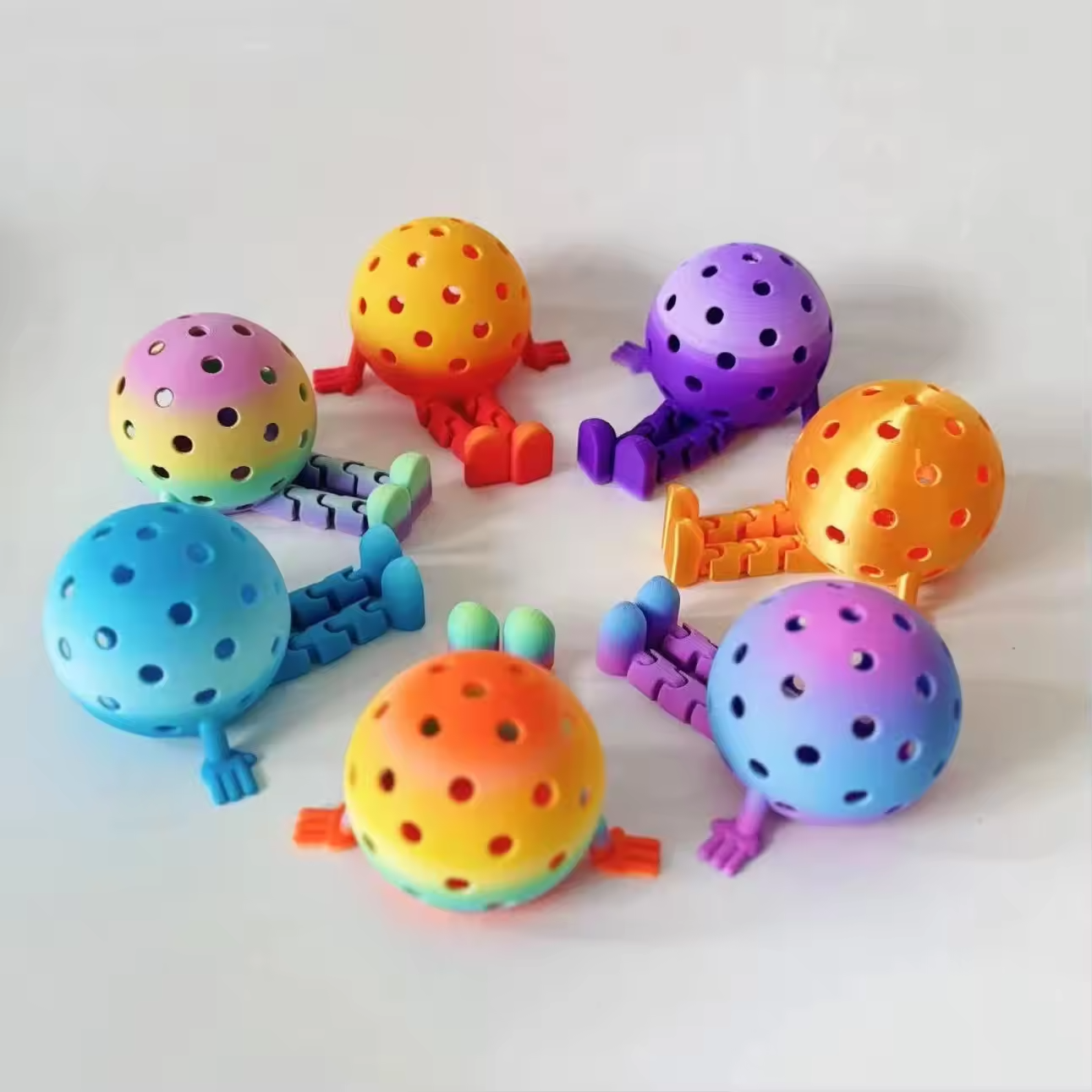 Fashion Ball Pendant Outdoor Sports Surrounding Ornaments Pickleball Mascot Model PK001 Boxed Gift 100/Pack