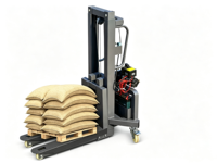 Chariot élévateur électrique compact et portable avec batterie au plomb-acide et déplaceur latéral hydraulique pour le chargement et le déchargement de marchandises