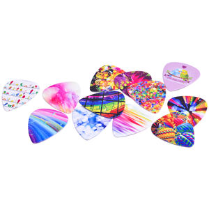 Nueva <span class=keywords><strong>venta</strong></span> especializada Forma personalizada Mezcla Rosa Patrón colorido Diseño Color Impreso Celuloide Guitarra Pick Sheet Wholesale - Product Image 6