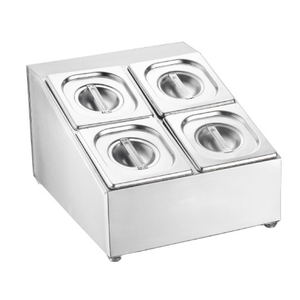 3/4/5/6/8 Grid Contenedores de almacenamiento de acero inoxidable de plástico soporte para condimentos - Product Image 4