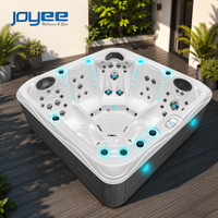 Spa extérieur en acrylique pour 5 personnes, bain à remous pour villa, spa de massage extérieur, fabricant chinois JOYEE, bain à remous extérieur