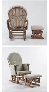 Hiện đại tàu lượn đệm thai sản xác ướp cho con bú bú nằm ngả bé bằng gỗ điều dưỡng ghế Rocking - Product Image 6