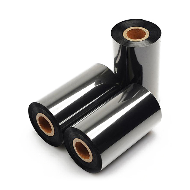 Source Factory 110*300 Zebra Wax Resin Black Printer Ribbon Compatible 60 300 Thermal Transfer Ribbon for Fax Machine Typewriter