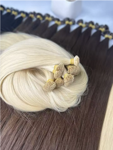 Extensions de cheveux humains vierges vietnamiens 100% cuticules alignées, double trame, Remy, naturelles, lisses et ondulées, pointe plate - Product Image 5