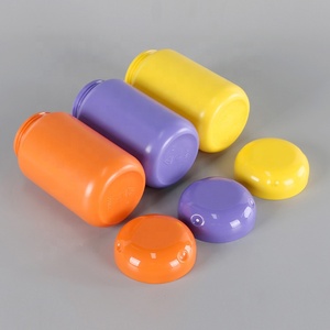 Customized Capsule <b>Bottle</b> Orange Purple Yellow Pharmaceutical Packaging HDPE Plastic <b>Pill</b> Jar For Health Products With Screw Cap - Product Image 4