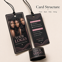 Ensemble d'étiquettes personnalisées pour perruques, étiquettes imprimées en couleur, cartes d'entretien des cheveux et emballages pour mèches de cheveux pour marque d'extensions capillaires