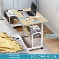 Bureau d'ordinateur moderne blanc pour étudiant avec plateau réglable en hauteur, en bois et roulettes mobiles, support pour ordinateur portable pas cher en promotion