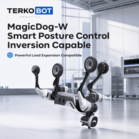 Robot quadrupède bionique MagicDog-W à quatre roues avec 16+1 servomoteurs et processeur 8 cœurs pour le développement de la navigation SLAM