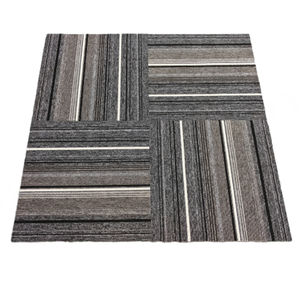 Carrelage de tapis en sisal rayé moderne avec dos en PVC, résistant à l'usure et en matériau naturel - Product Image 3