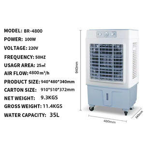 Ventilateur de refroidissement d'air portable personnalisé BR-4800 pour usage domestique, climatiseur <span class=keywords><strong>mobile</strong></span> - Product Image 2