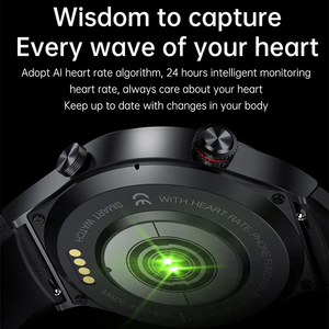 QW33 tela redonda Smartwatch NFC BT chamando saúde monitoramento esportes fitness rastreador série impermeável QW33 relógio inteligente - Product Image 4