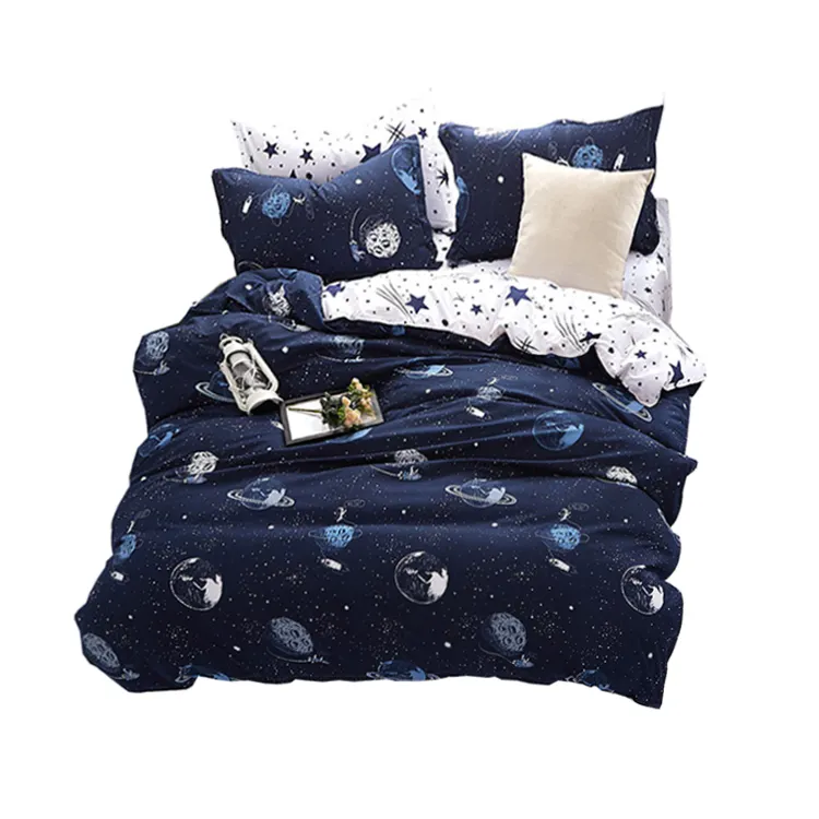 Chinese manufacture polyester kids quilt cover star series printing duvet cover set