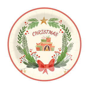 Juego de Vajilla Personalizado DAMAI con Forma de Árbol de Navidad, Juego de Platos y Vasos de Papel con Diseño de Cascanueces Navideño - Product Image 3