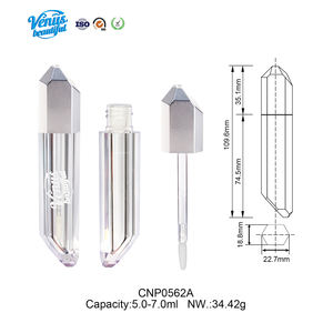 Commercio all'ingrosso trasparente lucidalabbra contenitore vuoto rossetto tubi con tappo a vite sigillo MOQ prezzo - Product Image 4