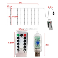 Guirlande de rideaux lumineux à 8 modes pour la maison, le jardin et la fête de Noël, le mariage et USB.