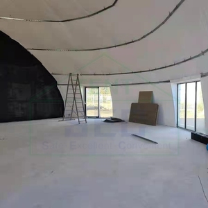 Geodésico-conector de acero galvanizado resistente, cúpula geodésica para eventos de exposición al aire libre, Iglu, Pvc, resistente al agua, color blanco, 10M, para feria - Product Image 4