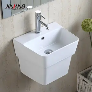 JIAHAO高品質の高級キッチンワンピース洗面台高品質の壁掛けセラミック手洗いセラミック壁掛け洗面器