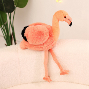 Peluche de Flamenco de Simulación de Zoológico, Peluche Súper Suave de Algodón PP, Regalo de Cumpleaños Rosa para Niñas, Muñeca Popular - Product Image 6