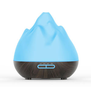 Diffuseur d'arômes en forme de montagne, mini humidificateur, grain de bois clair, capacité de 0,5 L, utilisation domestique, alimentation électrique - Product Image 3