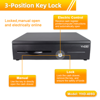 Laci Kas Elektronik 7 Slot Uang Kertas 5 Slot Koin, Desain Pembukaan Otomatis, Terhubung Printer Rj11, untuk Kasir Toko