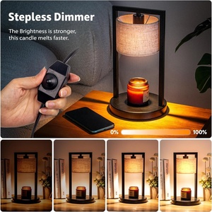 Ấm cúng hộ gia đình phong cách đặc biệt vải Chụp đèn nến ấm hơn đèn với bộ đếm thời gian bầu không khí thơm thơm Burner 50W bóng đèn halogen - Product Image 4