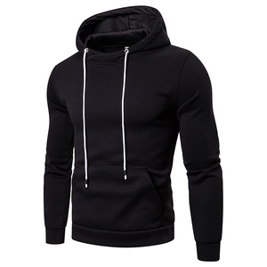 Otoño e Invierno Nueva Sudadera con capucha de moda para hombres Tallas grandes Jersey de color sólido Sudadera con capucha informal con capucha - Product Image 1