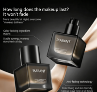 IKAIIANT Crème Aérienne Mousse Fond de Teint Liquide Magnum Mat Anti-Sécheresse Huile Base Maquillage Éclat Beauté